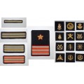 Travette e Categorie ricamate per  uniforme ordinaria invernale  per Sottufficiali (ruolo marescialli) della Marina militare Italiana 